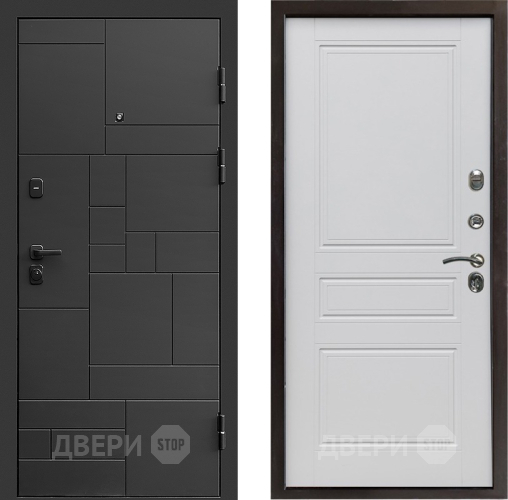 Входная металлическая Дверь Престиж Kvadro Классика Белый матовый в Жуковский