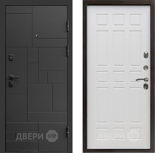 Входная металлическая Дверь Престиж Kvadro Спарта Лиственница белая в Жуковский