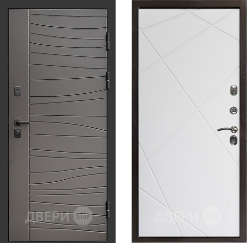 Входная металлическая Дверь Престиж Siciliya Лучи Бетон белый в Жуковский