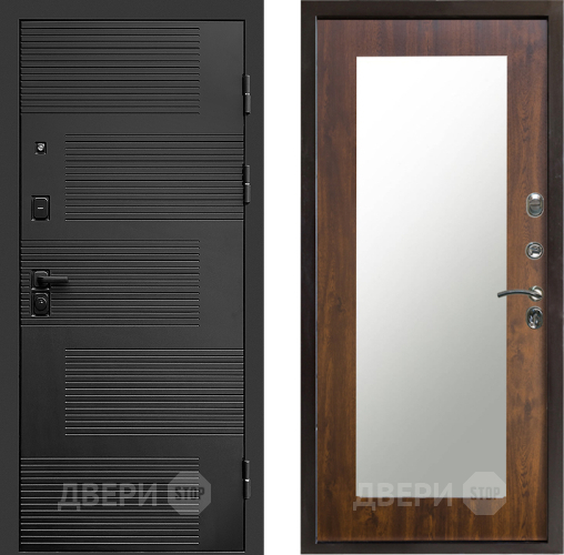 Входная металлическая Дверь Престиж Favorit Зеркло Пастораль Дуб в Жуковский