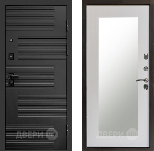 Входная металлическая Дверь Престиж Favorit Зеркло Пастораль Лиственница белая в Жуковский