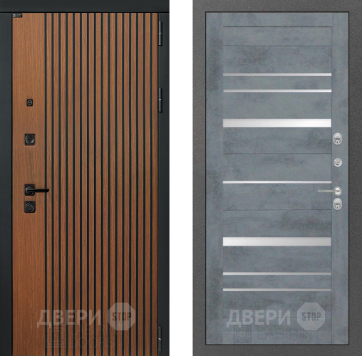 Входная металлическая Дверь Лабиринт (LABIRINT) Шторм 20 Бетон темный в Жуковский