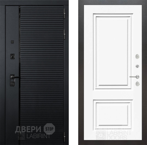 Входная металлическая Дверь Лабиринт (LABIRINT) Piano 26 Белый (RAL-9003) в Жуковский