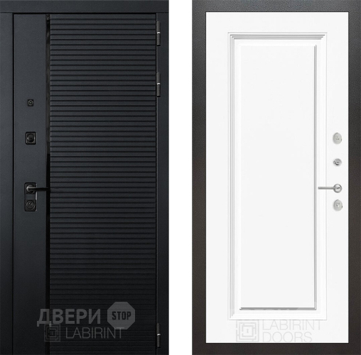 Входная металлическая Дверь Лабиринт (LABIRINT) Piano 27 Белый (RAL-9003) в Жуковский
