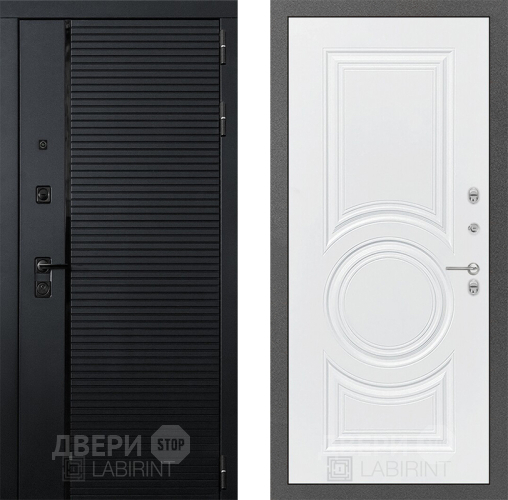 Входная металлическая Дверь Лабиринт (LABIRINT) Piano 23 Белый софт в Жуковский