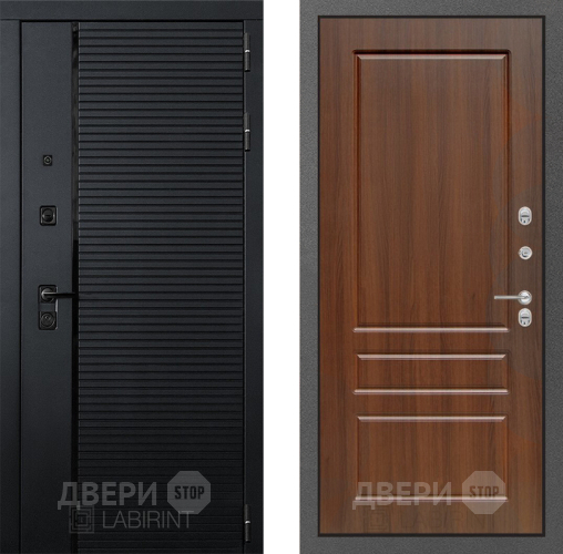 Входная металлическая Дверь Лабиринт (LABIRINT) Piano 03 Орех бренди в Жуковский