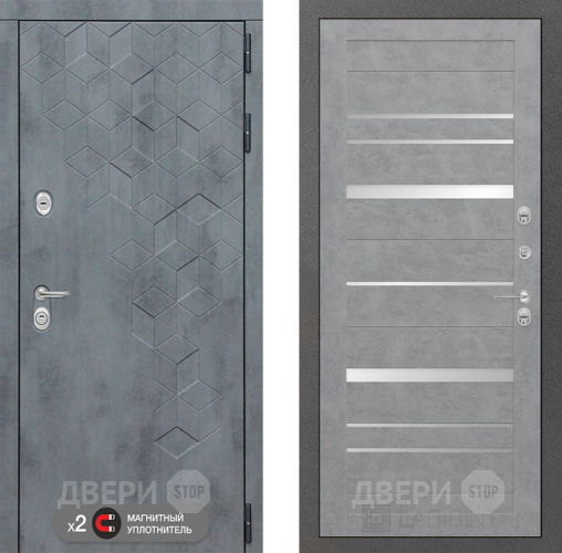 Входная металлическая Дверь Лабиринт (LABIRINT) Бетон 20 Бетон светлый в Жуковский