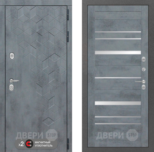Входная металлическая Дверь Лабиринт (LABIRINT) Бетон 20 Бетон темный в Жуковский