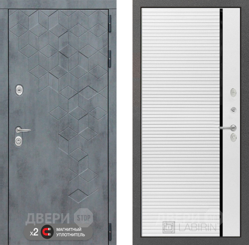 Дверь Лабиринт (LABIRINT) Бетон 22 Белый софт в Жуковский