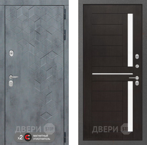 Входная металлическая Дверь Лабиринт (LABIRINT) Бетон 02 Венге в Жуковский