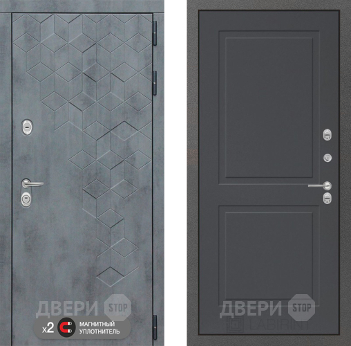 Дверь Лабиринт (LABIRINT) Бетон 11 Графит софт в Жуковский