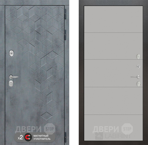 Дверь Лабиринт (LABIRINT) Бетон 13 Грей софт в Жуковский