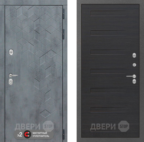 Входная металлическая Дверь Лабиринт (LABIRINT) Бетон 14 Эковенге поперечный в Жуковский