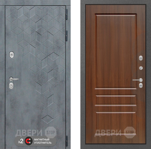 Входная металлическая Дверь Лабиринт (LABIRINT) Бетон 03 Орех бренди в Жуковский
