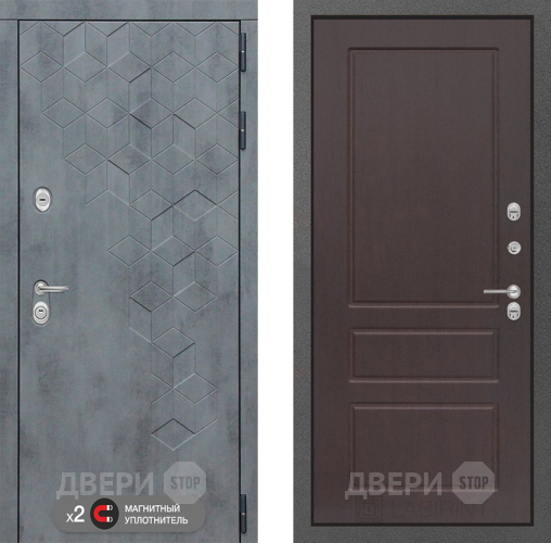 Дверь Лабиринт (LABIRINT) Бетон 03 Орех премиум в Жуковский