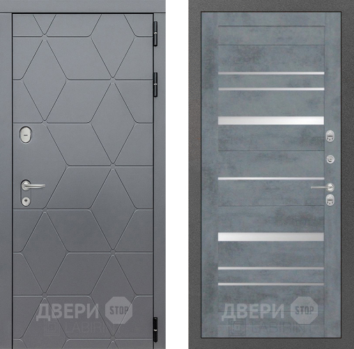 Входная металлическая Дверь Лабиринт (LABIRINT) Cosmo 20 Бетон темный в Жуковский