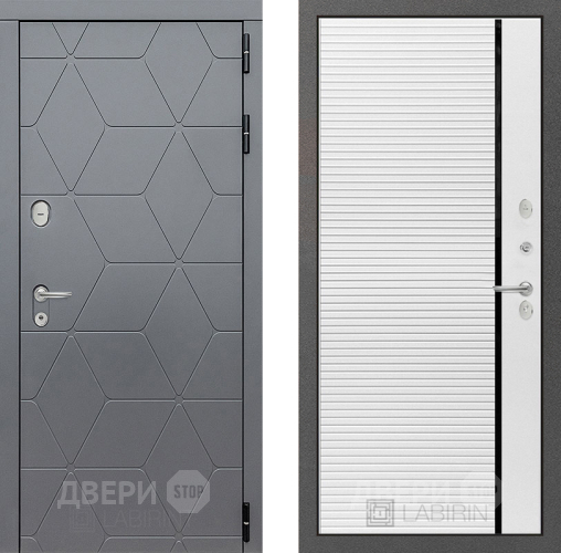 Входная металлическая Дверь Лабиринт (LABIRINT) Cosmo 22 Белый софт в Жуковский