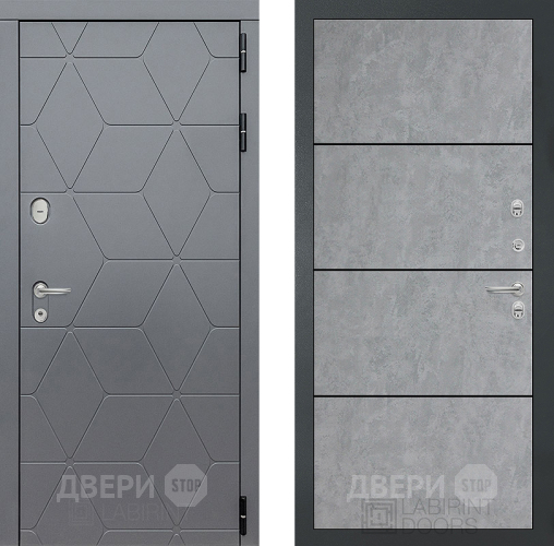 Входная металлическая Дверь Лабиринт (LABIRINT) Cosmo 25 Бетон светлый в Жуковский