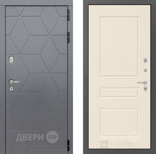Входная металлическая Дверь Лабиринт (LABIRINT) Cosmo 03 Крем софт в Жуковский