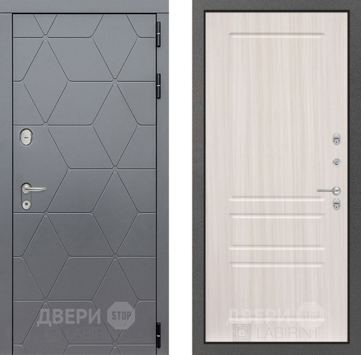 Входная металлическая Дверь Лабиринт (LABIRINT) Cosmo 03 Сандал белый в Жуковский