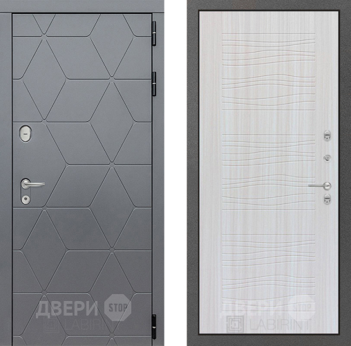 Входная металлическая Дверь Лабиринт (LABIRINT) Cosmo 06 Сандал белый в Жуковский