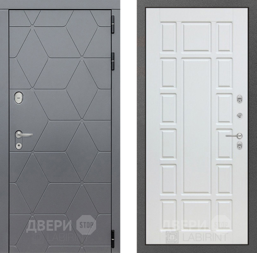 Входная металлическая Дверь Лабиринт (LABIRINT) Cosmo 12 Белое дерево в Жуковский