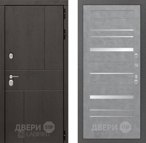 Входная металлическая Дверь Лабиринт (LABIRINT) Urban 20 Бетон светлый в Жуковский