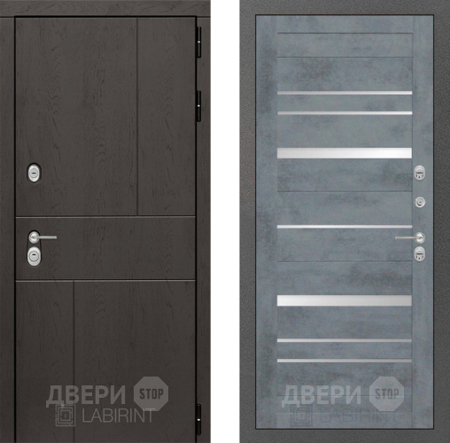 Входная металлическая Дверь Лабиринт (LABIRINT) Urban 20 Бетон темный в Жуковский