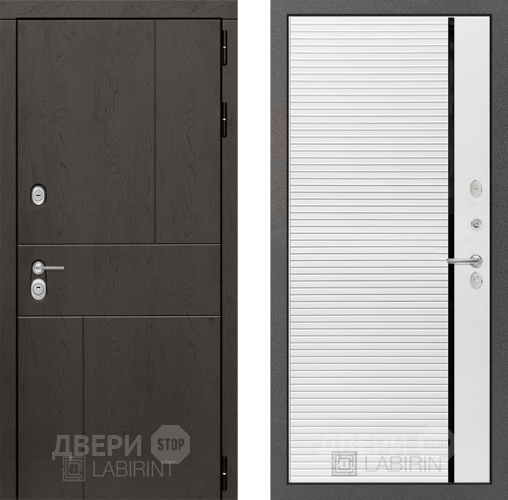 Входная металлическая Дверь Лабиринт (LABIRINT) Urban 22 Белый софт в Жуковский