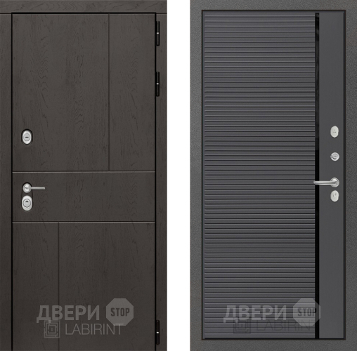 Входная металлическая Дверь Лабиринт (LABIRINT) Urban 22 Графит софт в Жуковский