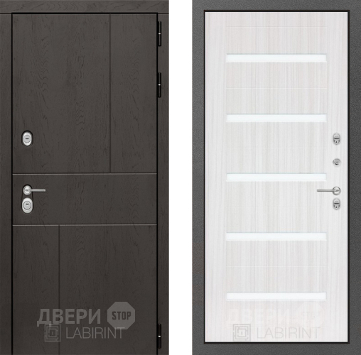 Входная металлическая Дверь Лабиринт (LABIRINT) Urban 01 Сандал белый в Жуковский