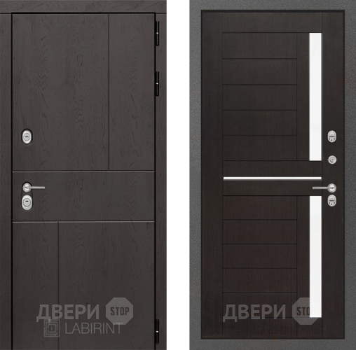 Входная металлическая Дверь Лабиринт (LABIRINT) Urban 02 Венге в Жуковский