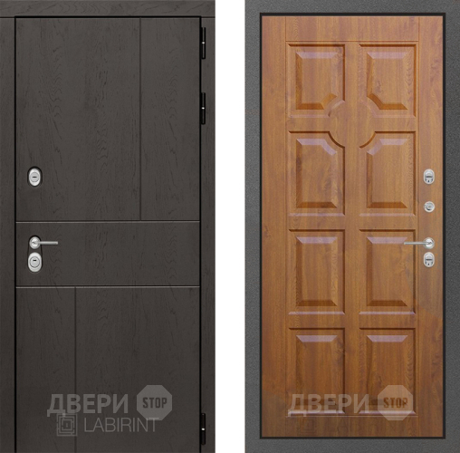 Входная металлическая Дверь Лабиринт (LABIRINT) Urban 17 Дуб золото в Жуковский