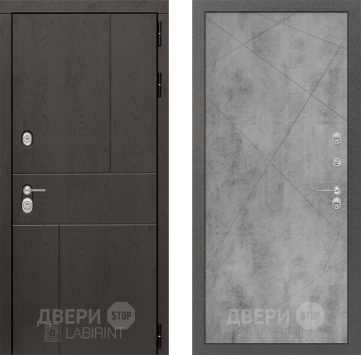 Входная металлическая Дверь Лабиринт (LABIRINT) Urban 24 Бетон светлый в Жуковский