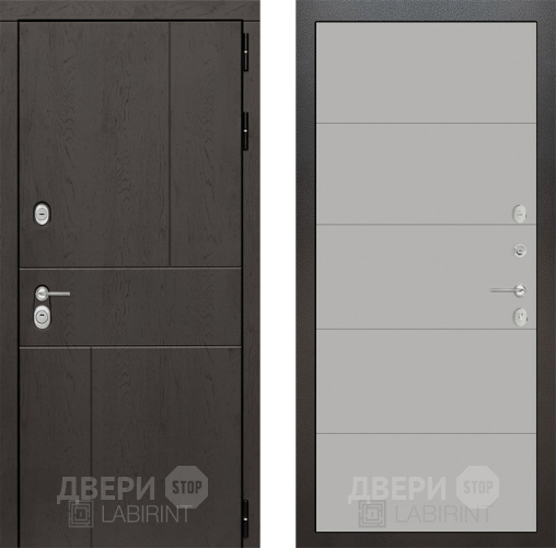 Входная металлическая Дверь Лабиринт (LABIRINT) Urban 13 Грей софт в Жуковский
