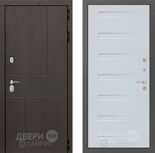 Входная металлическая Дверь Лабиринт (LABIRINT) Urban 14 Дуб кантри белый горизонтальный в Жуковский