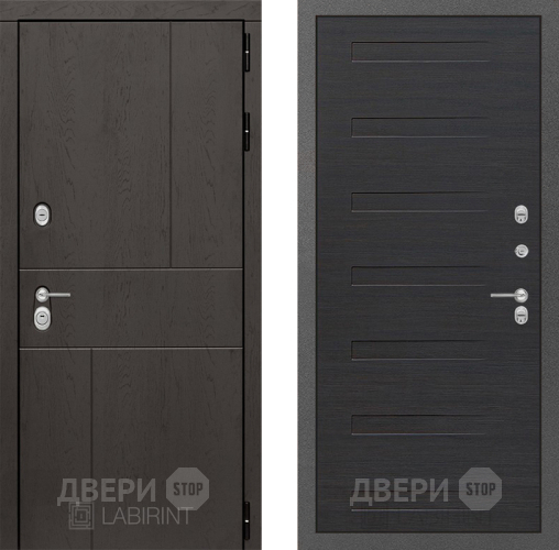 Входная металлическая Дверь Лабиринт (LABIRINT) Urban 14 Эковенге поперечный в Жуковский