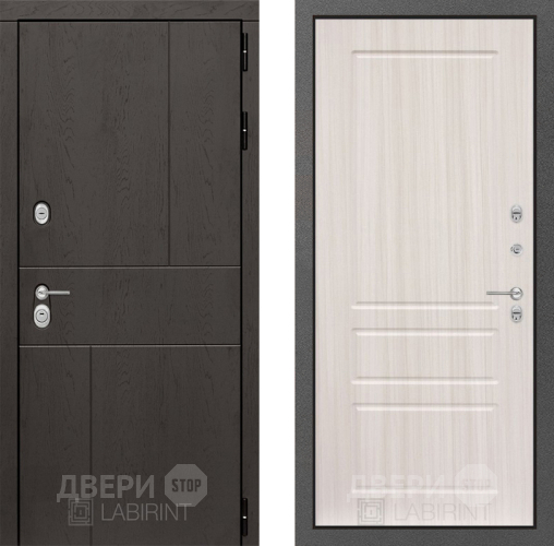 Входная металлическая Дверь Лабиринт (LABIRINT) Urban 03 Сандал белый в Жуковский