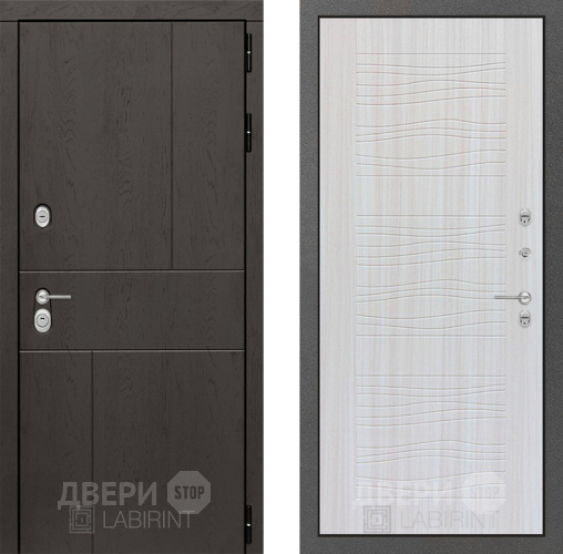 Входная металлическая Дверь Лабиринт (LABIRINT) Urban 06 Сандал белый в Жуковский