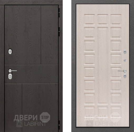 Входная металлическая Дверь Лабиринт (LABIRINT) Urban 04 Беленый дуб в Жуковский