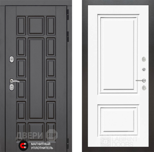 Дверь Лабиринт (LABIRINT) New York 26 Белый (RAL-9003) в Жуковский