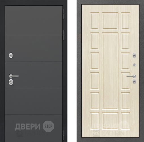 Входная металлическая Дверь Лабиринт (LABIRINT) Art 12 Беленый дуб в Жуковский