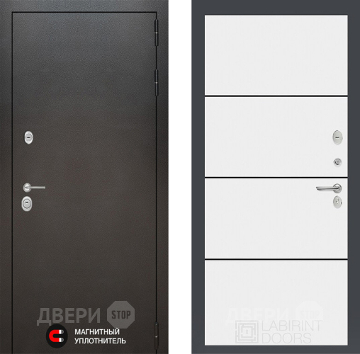 Входная металлическая Дверь Лабиринт (LABIRINT) Silver 25 Белый софт в Жуковский
