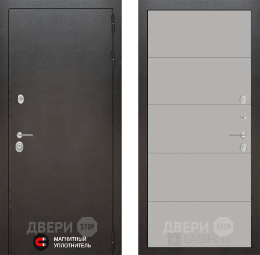 Входная металлическая Дверь Лабиринт (LABIRINT) Silver 13 Грей софт в Жуковский