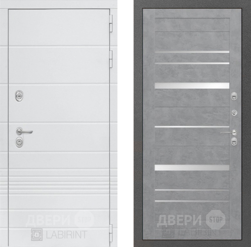 Входная металлическая Дверь Лабиринт (LABIRINT) Трендо 20 Бетон светлый в Жуковский