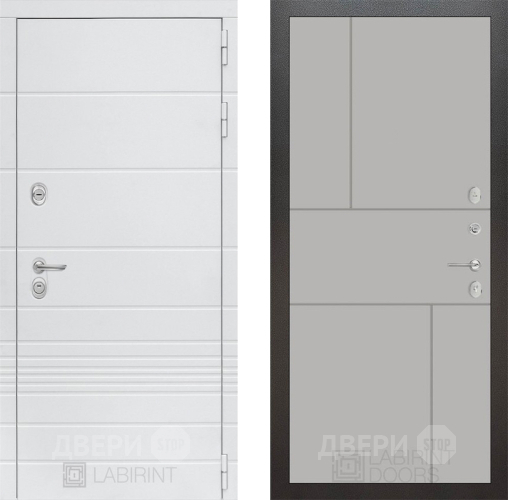 Входная металлическая Дверь Лабиринт (LABIRINT) Трендо 21 Грей софт в Жуковский