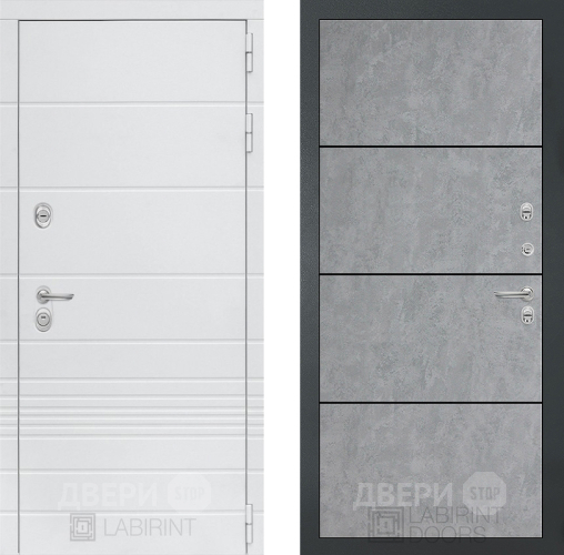 Входная металлическая Дверь Лабиринт (LABIRINT) Трендо 25 Бетон светлый в Жуковский