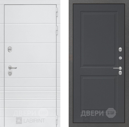 Входная металлическая Дверь Лабиринт (LABIRINT) Трендо 11 Графит софт в Жуковский