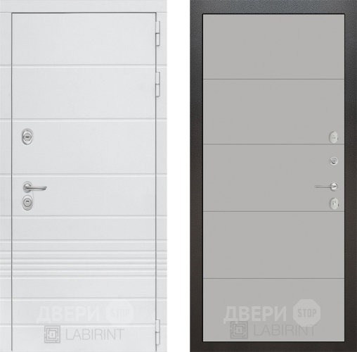 Входная металлическая Дверь Лабиринт (LABIRINT) Трендо 13 Грей софт в Жуковский