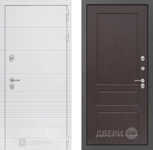 Входная металлическая Дверь Лабиринт (LABIRINT) Трендо 03 Орех премиум в Жуковский